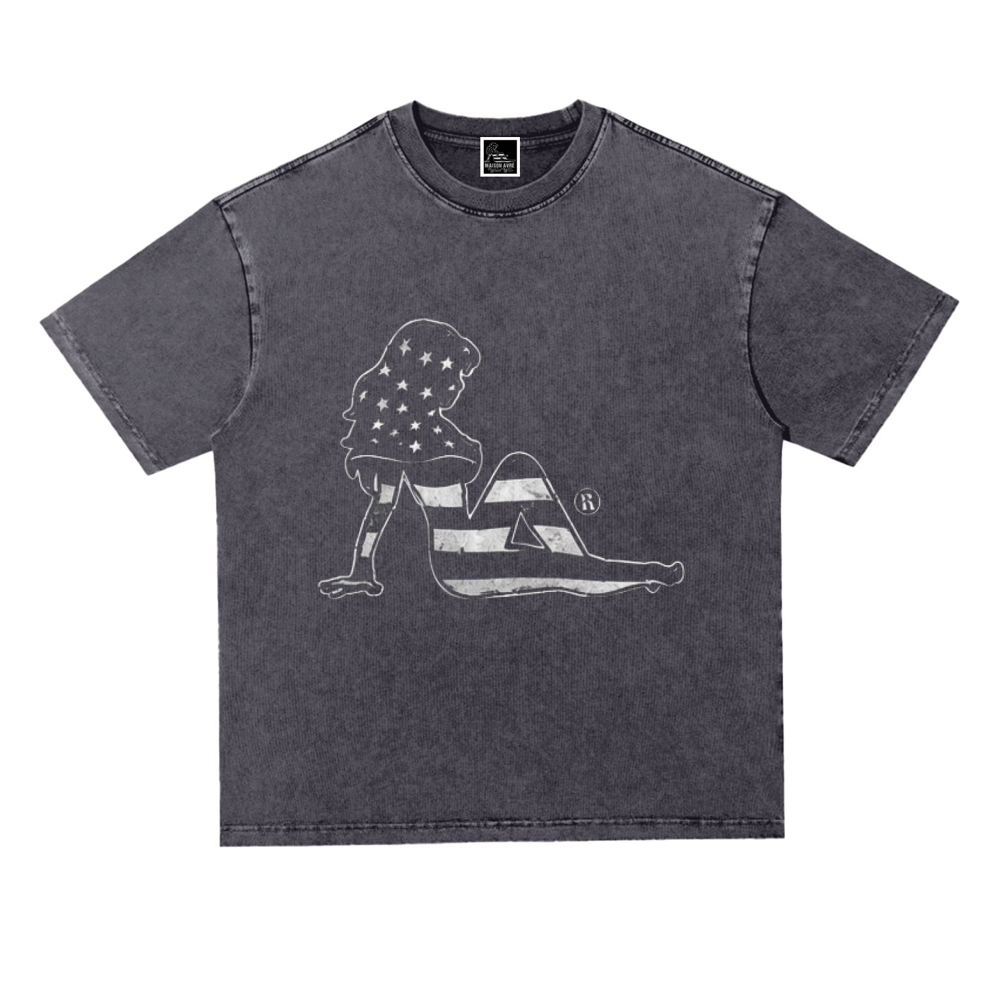Snow Washed Oversize Players Club T-Shirt