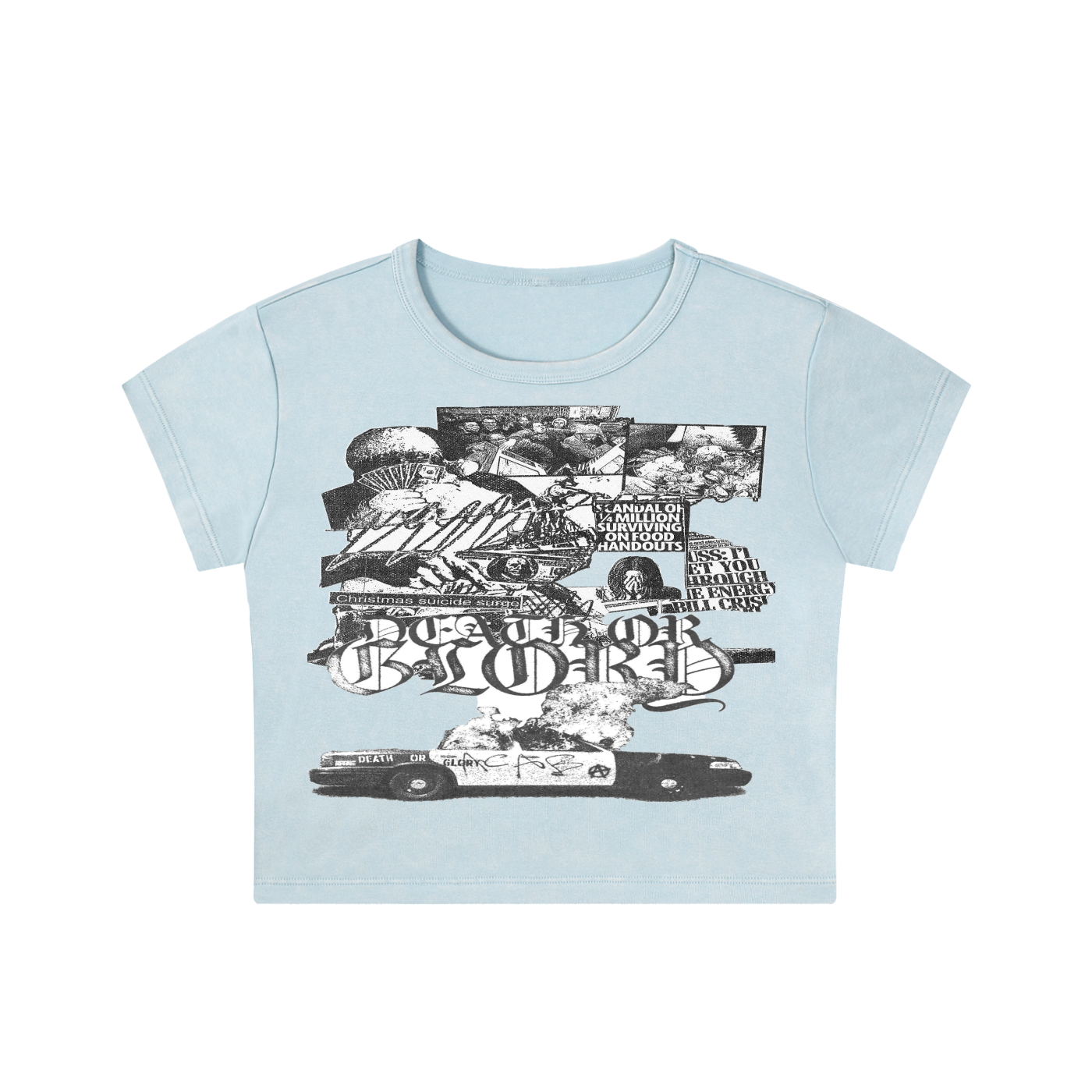Snow Washed WDW Crop Top