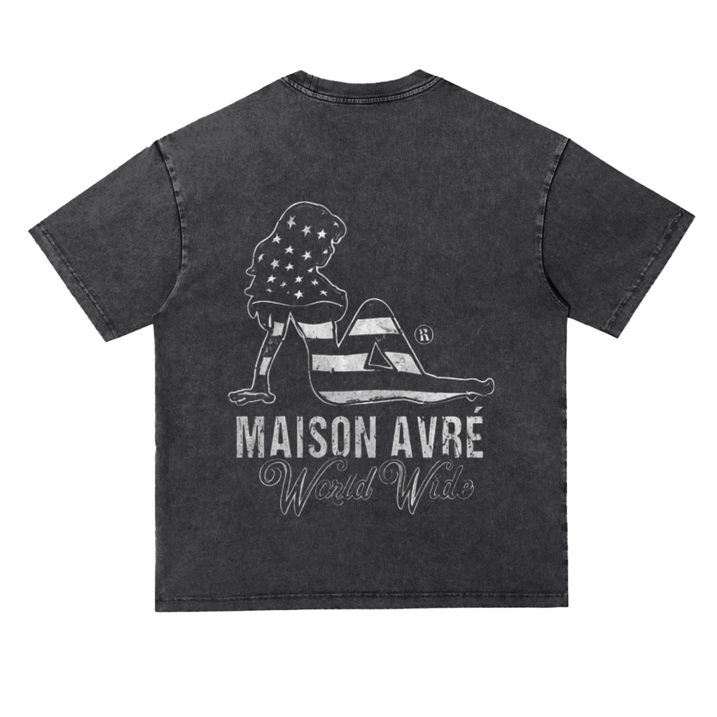Snow Washed Oversize Players Club T-Shirt