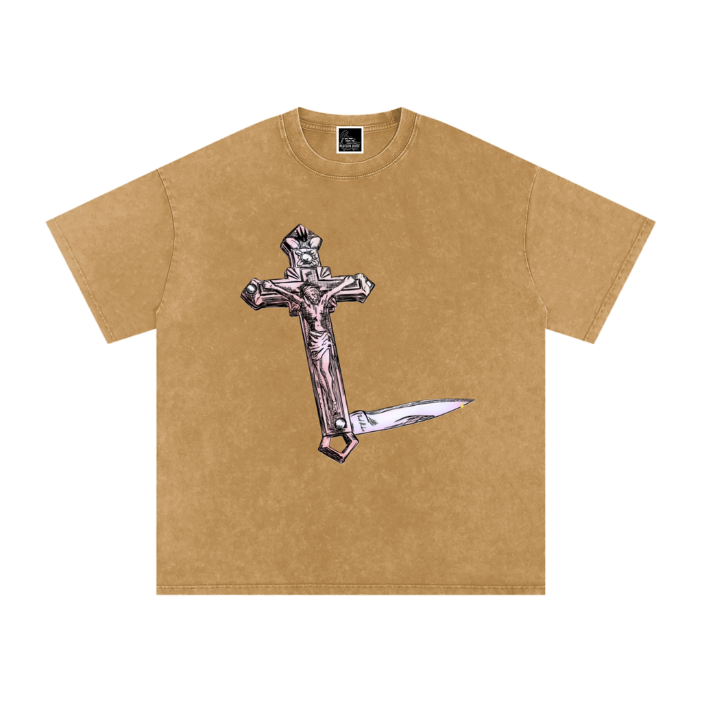 Snow Washed Oversized LAST SAINT T-Shirt
