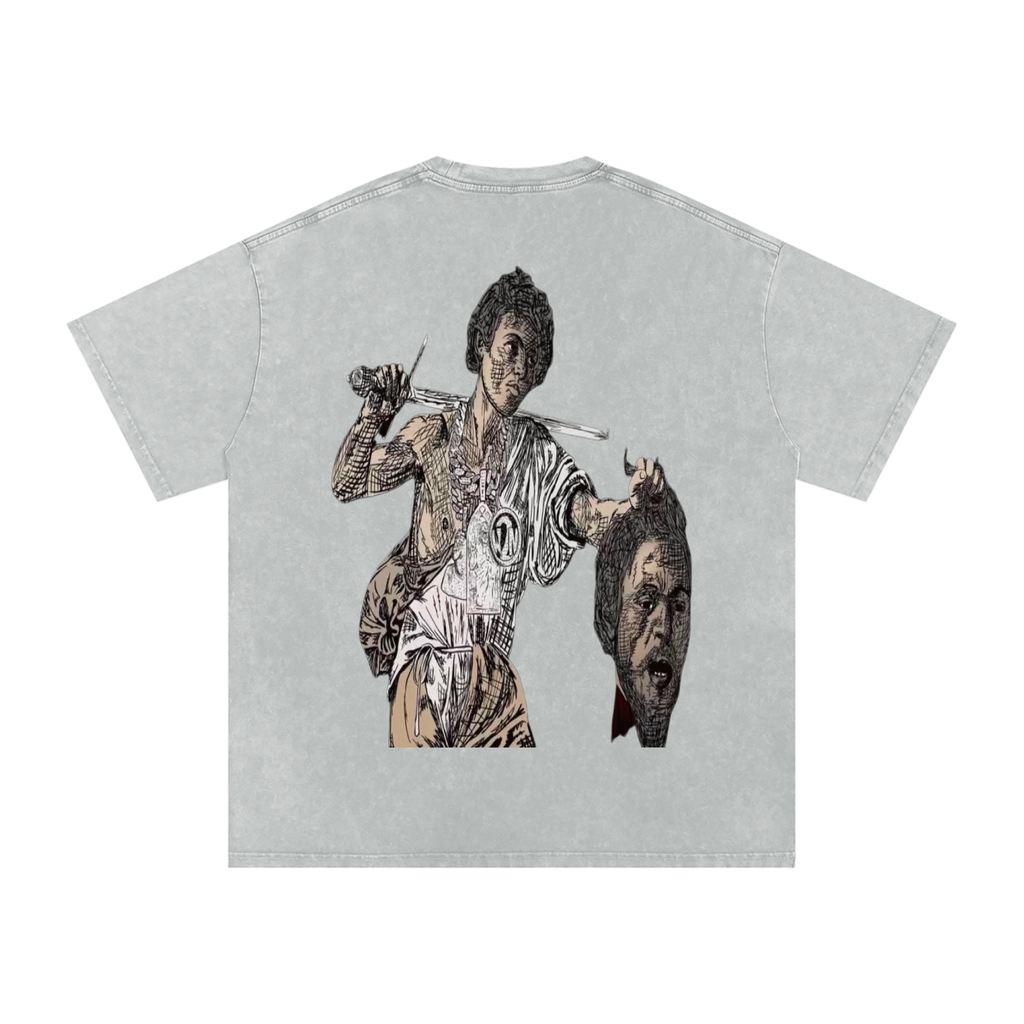 Snow Washed Oversized LAST SAINT T-Shirt