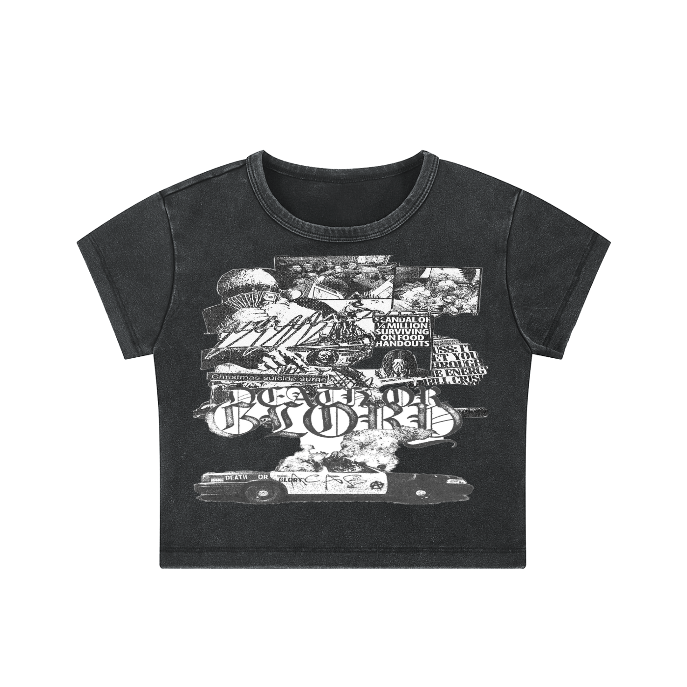 Snow Washed WDW Crop Top