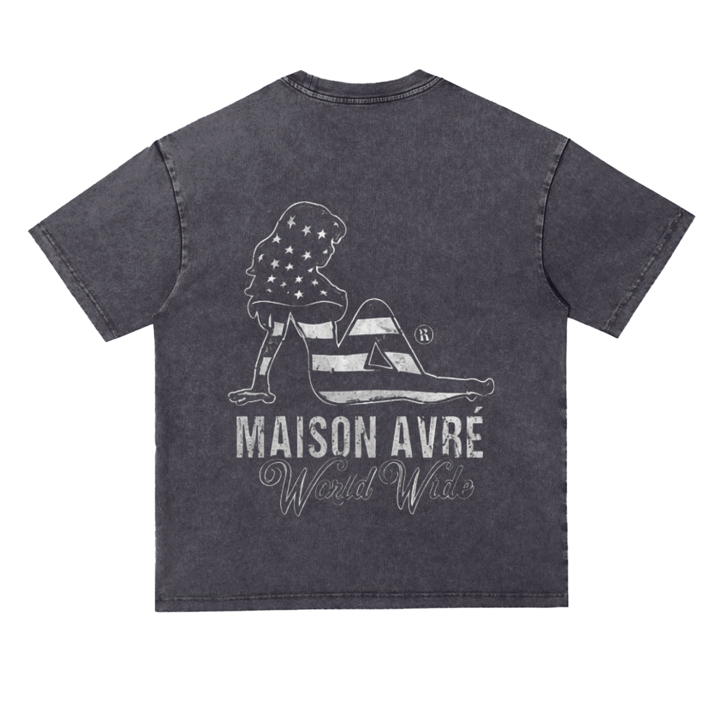Snow Washed Oversize Players Club T-Shirt