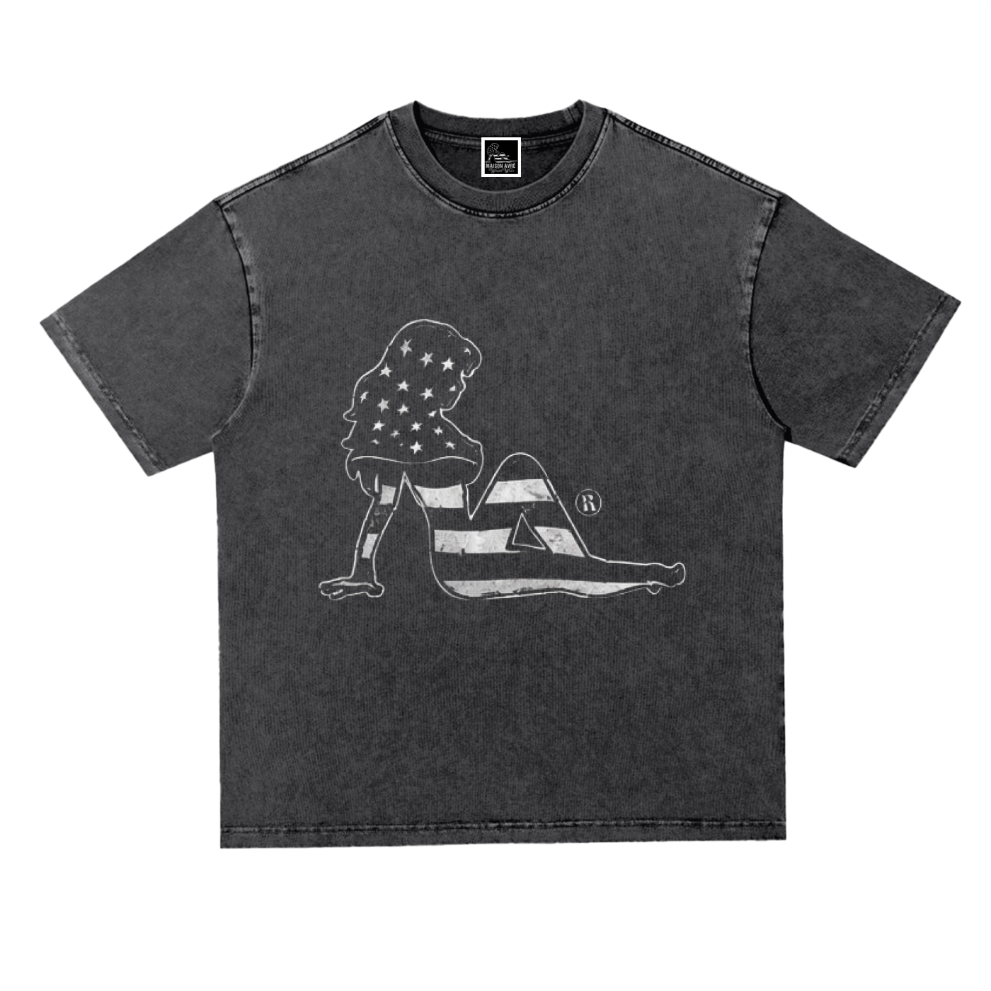 Snow Washed Oversize Players Club T-Shirt